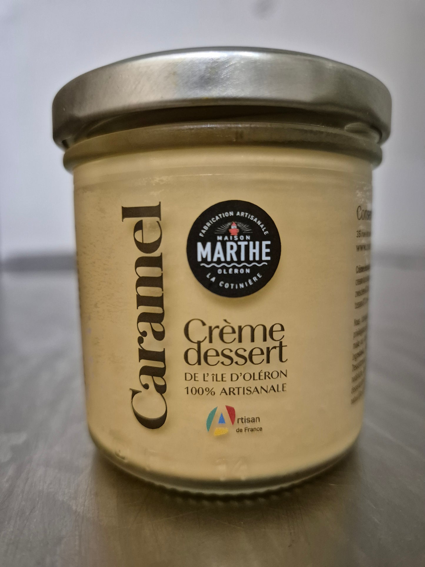 CREME DESSERT - STOCKAGE FRAIS - Crème caramel - 130 gr - Conserverie artisanale Maison Marthe - Oléron