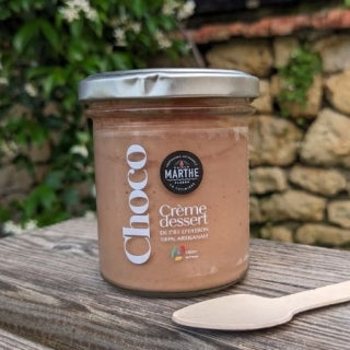 CREME DESSERT - STOCKAGE FRAIS - Crème chocolat - 70% cacao Valrhona  - 130 gr - Conserverie artisanale Maison Marthe - Oléron