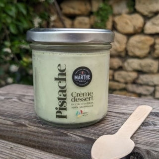 CREME DESSERT - STOCKAGE FRAIS - Crème pistache - 130 gr - Conserverie artisanale Maison Marthe - Oléron